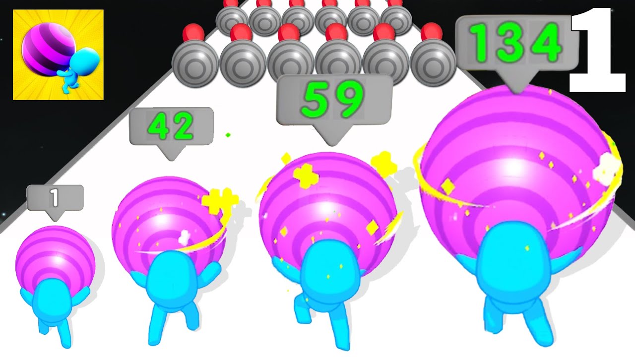 Belly Ball Runner - Level Up Ball Numbers (All Levels)