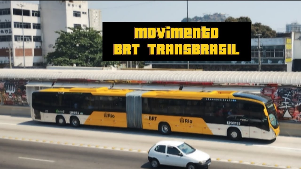 Movimento BRT Transbrasil de Bonsucesso ao Terminal Gentileza 🚍💛 #brt #avenidabrasil #bus