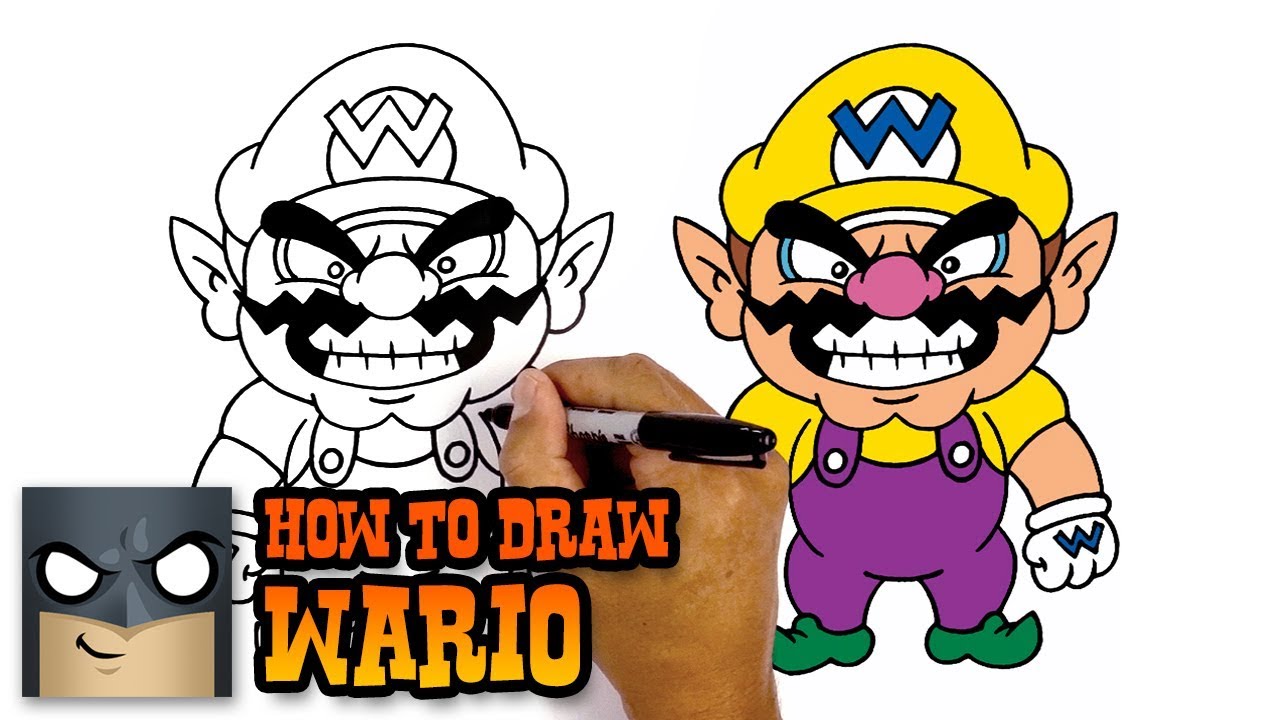 How to Draw Wario | Super Mario | Awesome Step-by-Step Tutorial