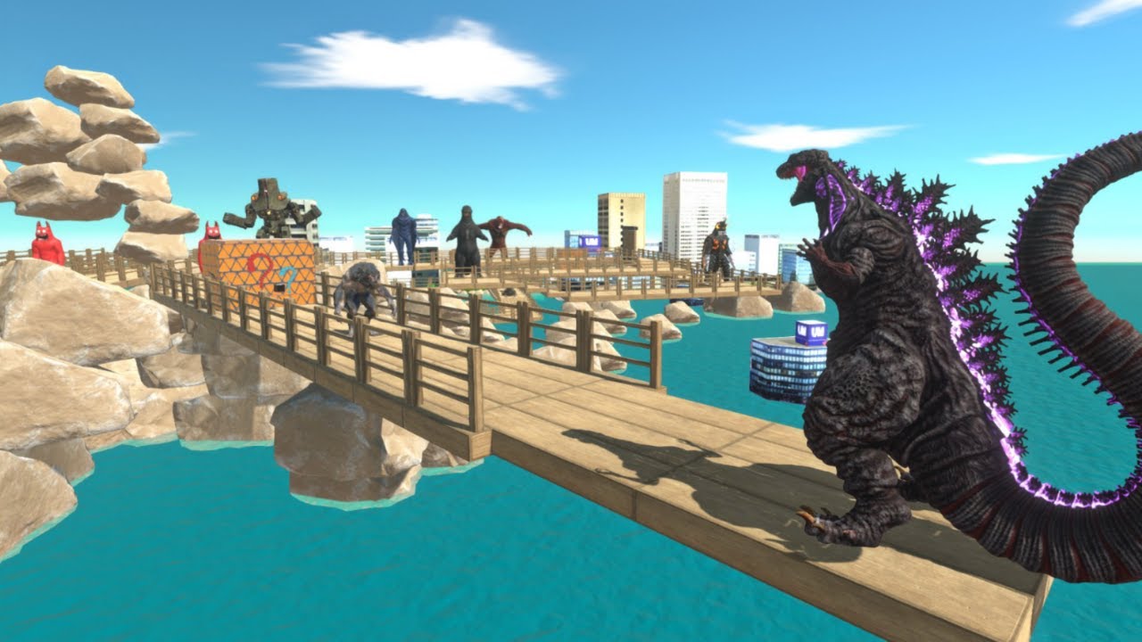 Shin Godzilla Death Run vs All Unit ARBS rescue T-REX - Animal Revolt Battle Simulator