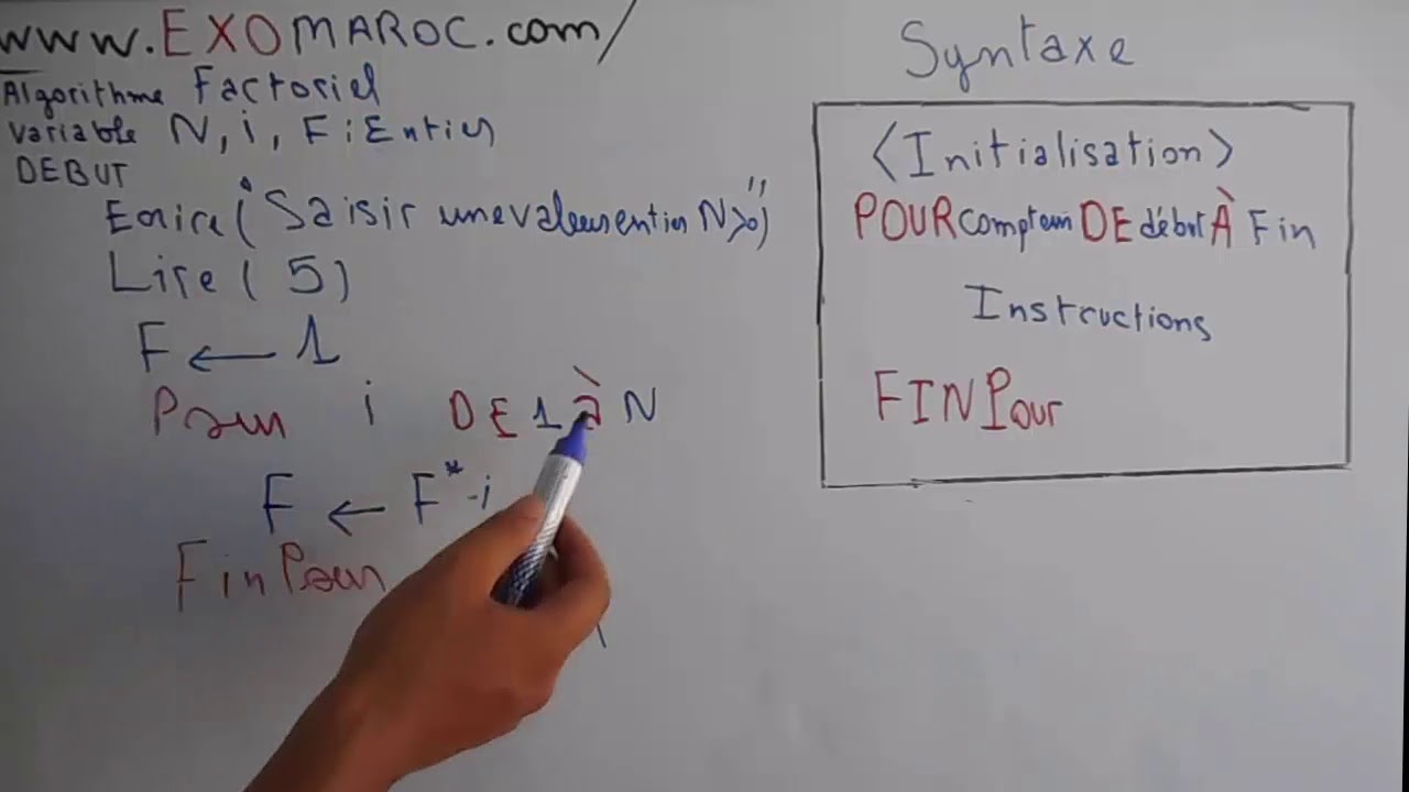 #EP 10 Algorithme les Boucles ( boucle pour ) (darija)