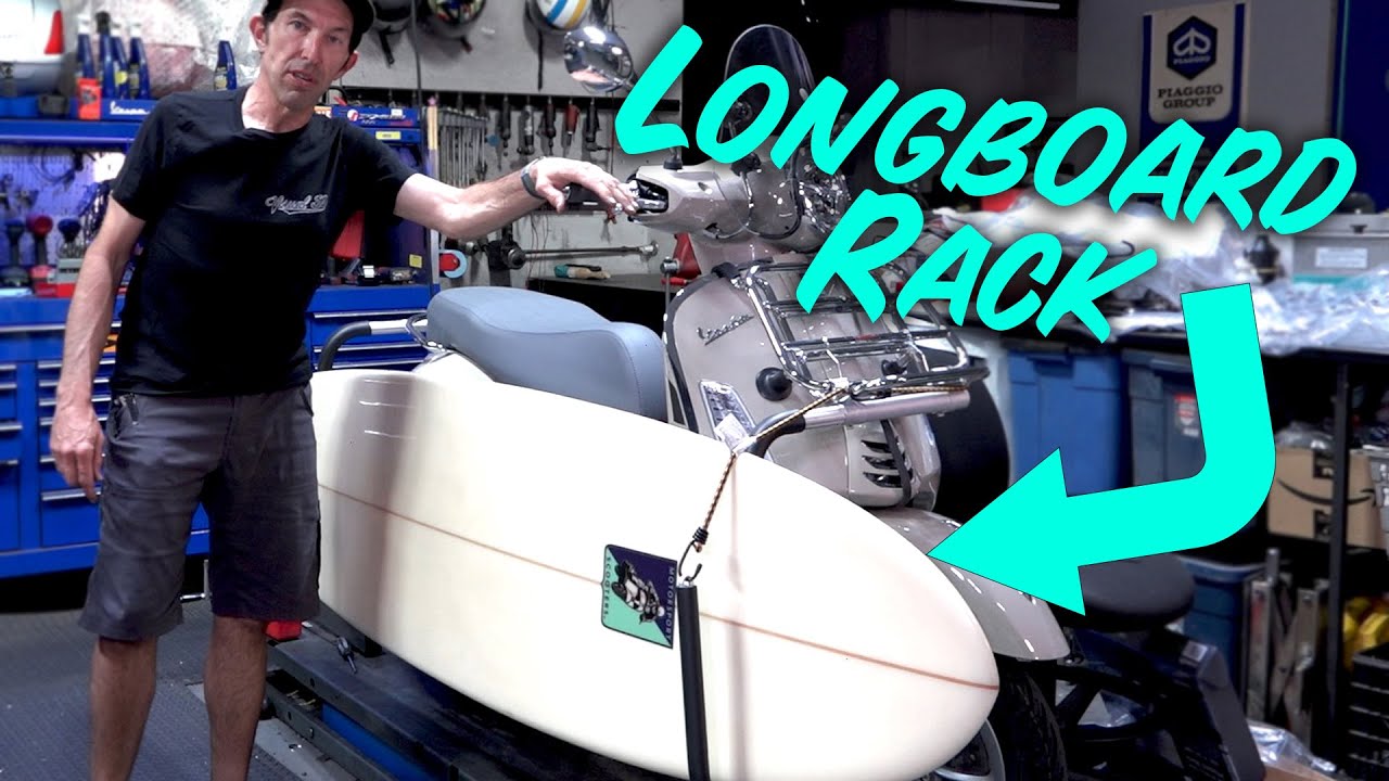 New MBB Universal Surf Rack Installed on a Vespa GTS