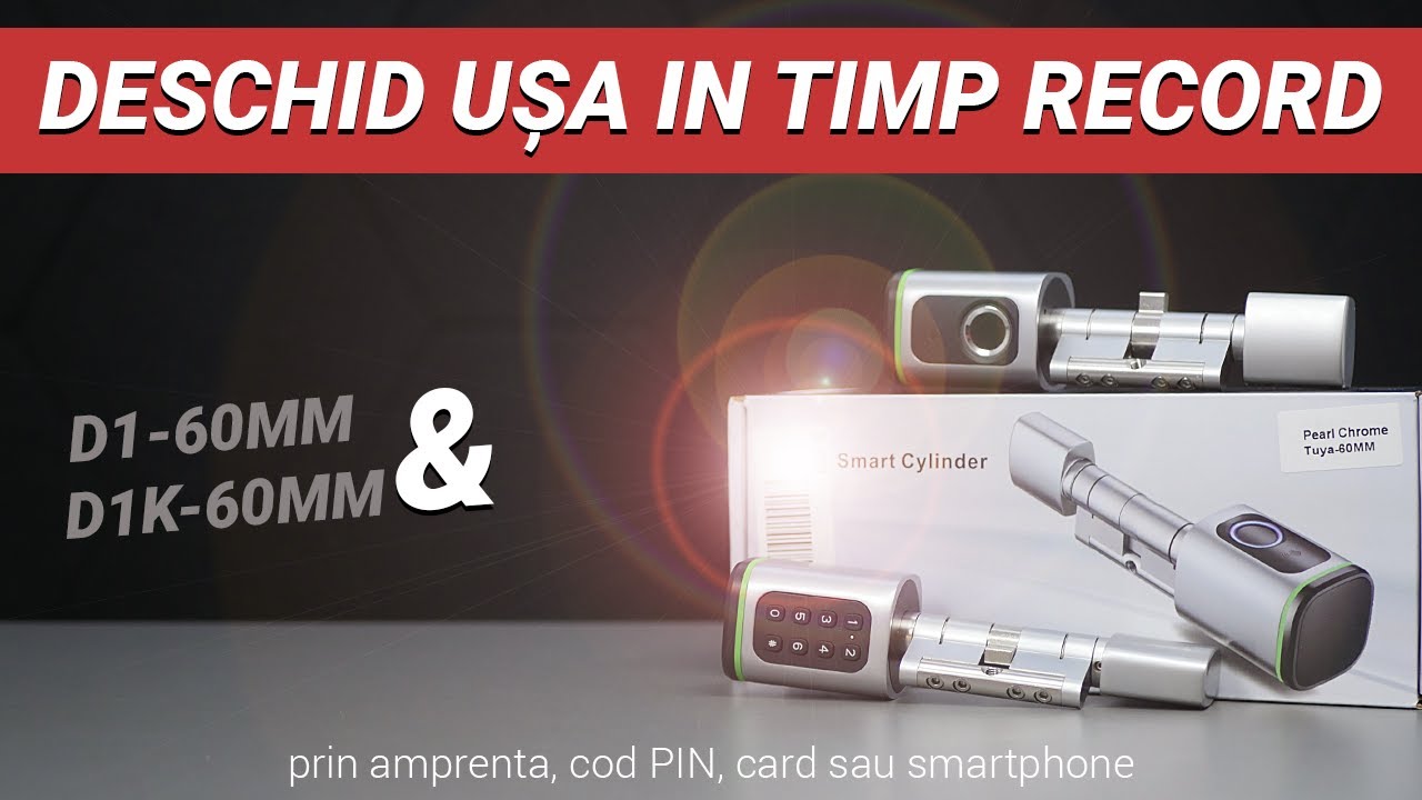 Dechide usa in TIMP RECORD prin control acces smart Tuya D1-60MM si D1K-60MM  Secukey