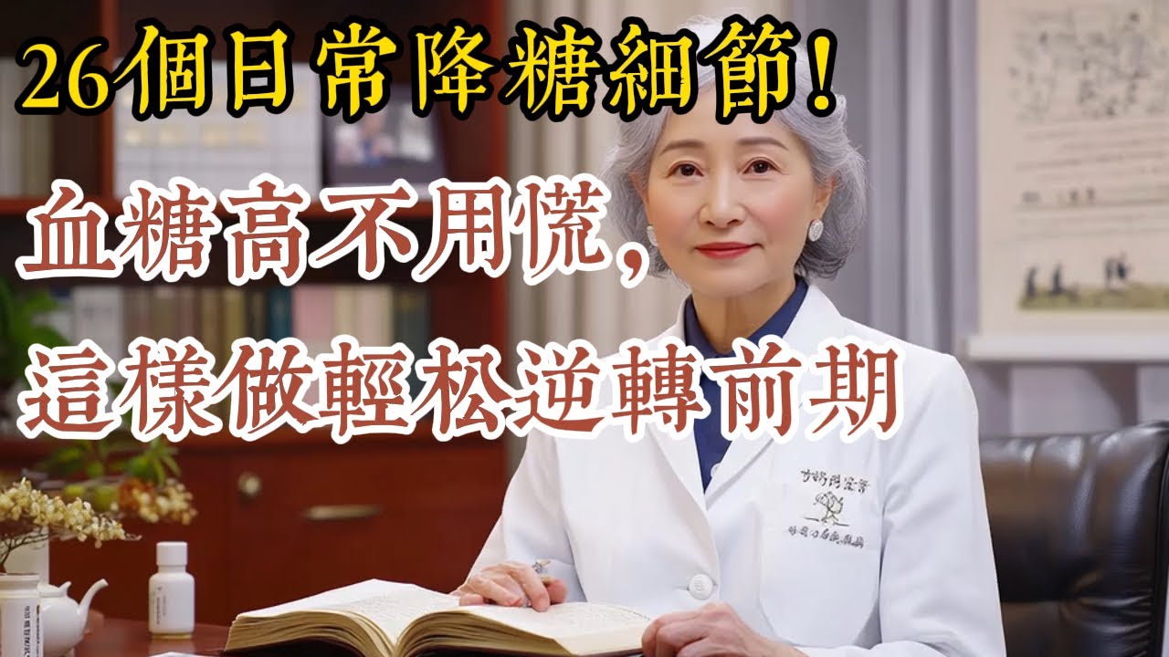 26個日常降糖細節！血糖高不用慌，這樣做輕松逆轉前期