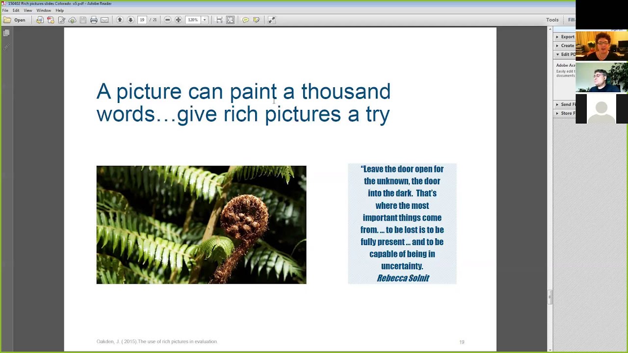 Soft Systems Methodology: The Use of Rich Pictures from Evaluation