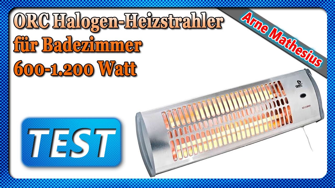 ORC Halogen-Heizstrahler für Badezimmer 600-1.200 Watt