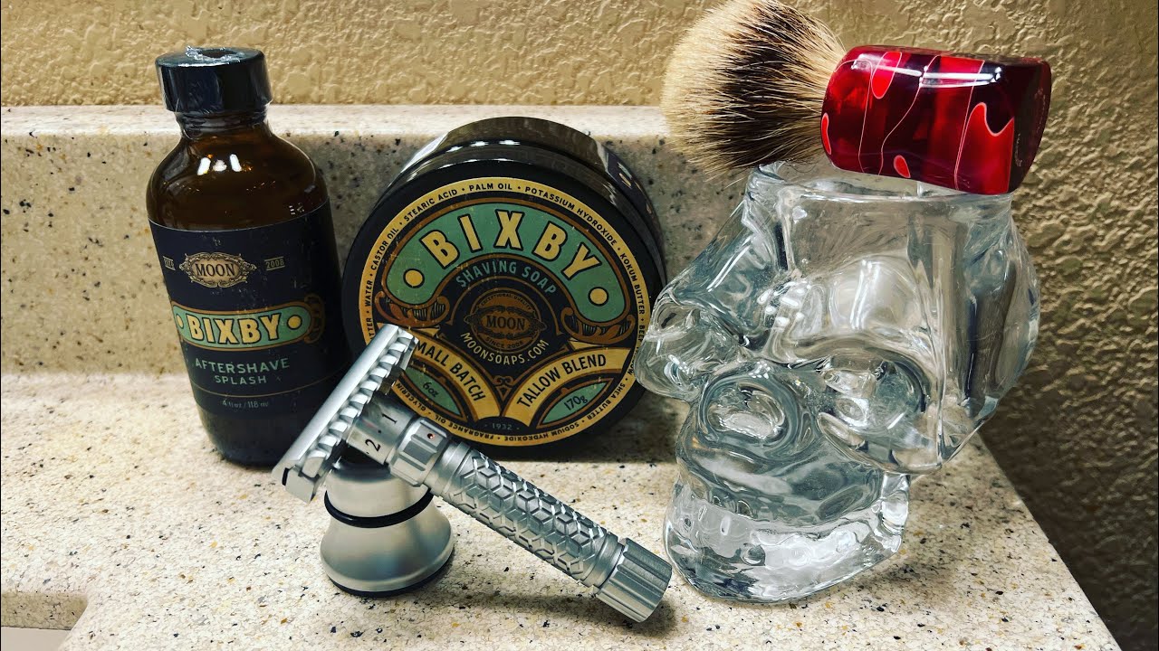 New “Bixby” Shave Soap & Pearl Flexi Open Comb Razor in todays Fathers Day Shave.