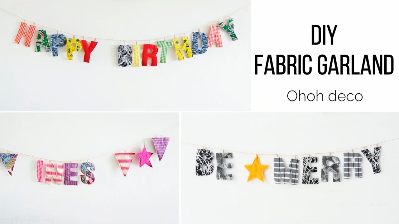 DIY fabric Garland