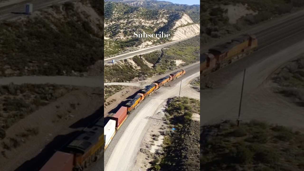 Desert Thunder: BNSF Port Stack Storms Through Walker (Eastbound, 6‑Unit Lash‑Up) 4K