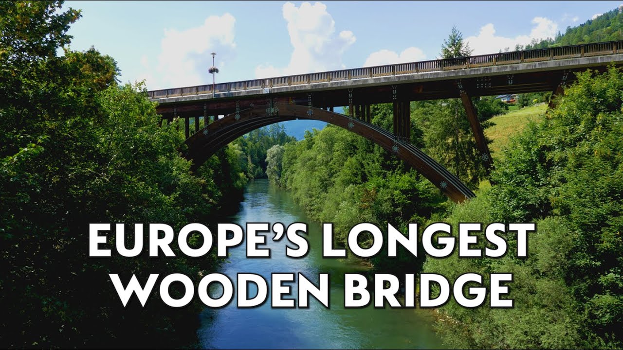 This 85m Wooden Bridge Carries TRUCKS! Austria's Engineering Wonder!
