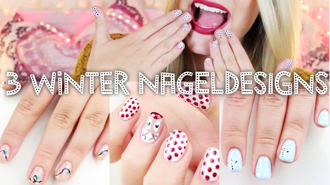 3 schöne WINTER Nageldesigns ♡ #BEEcember ❄ | Dagi Bee