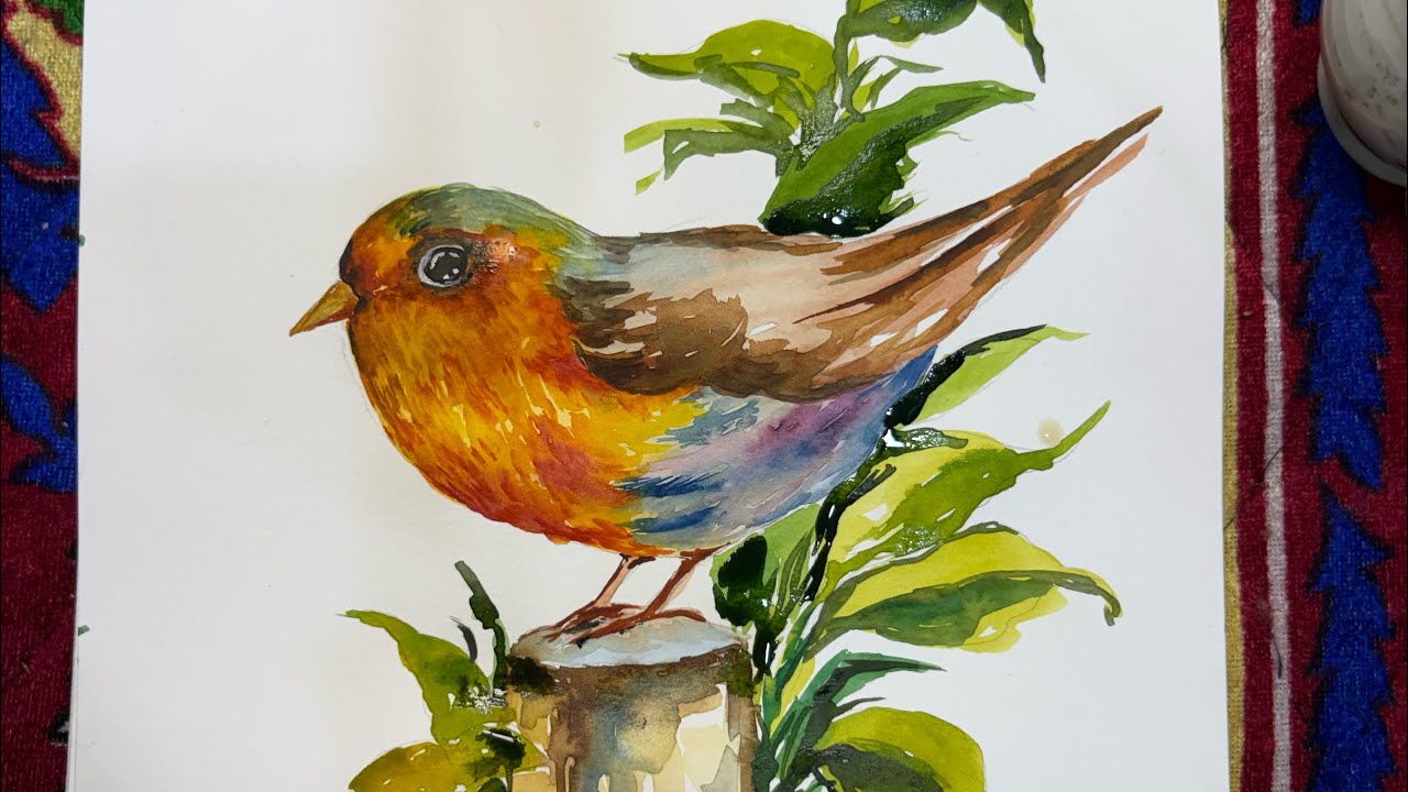 Watercolour tutorial for beginner-Day 2 ￼#art #watercolor #easy #painting 