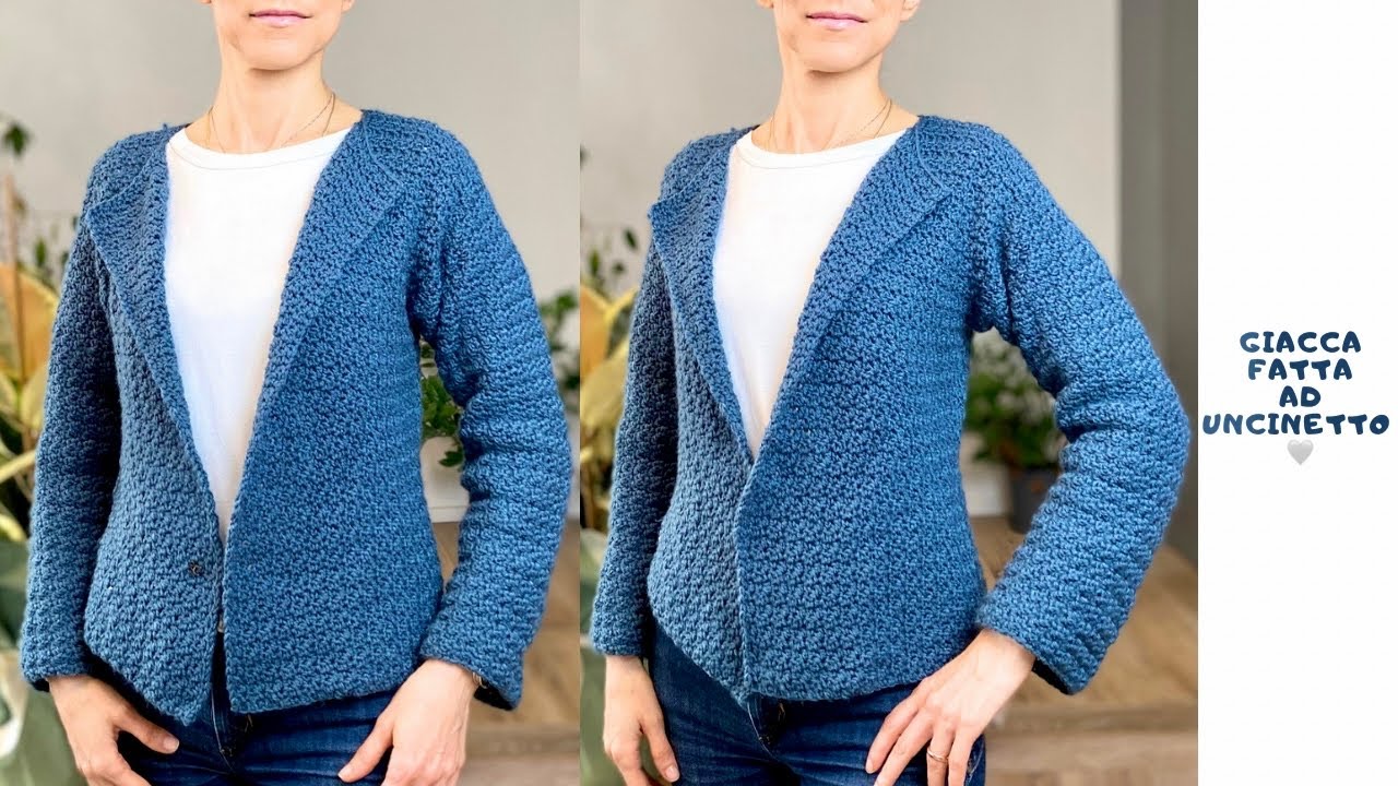 Tutorial Giacca Melanie ad uncinetto - crochet cardigan facile fatto a mano in lana giacca chanel