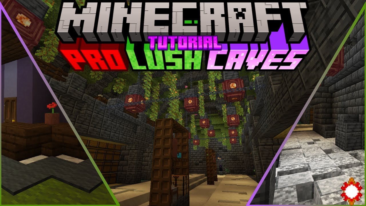 Minecraft How to Build an Advanced Pro Lush Caves Base -Tutorial-
