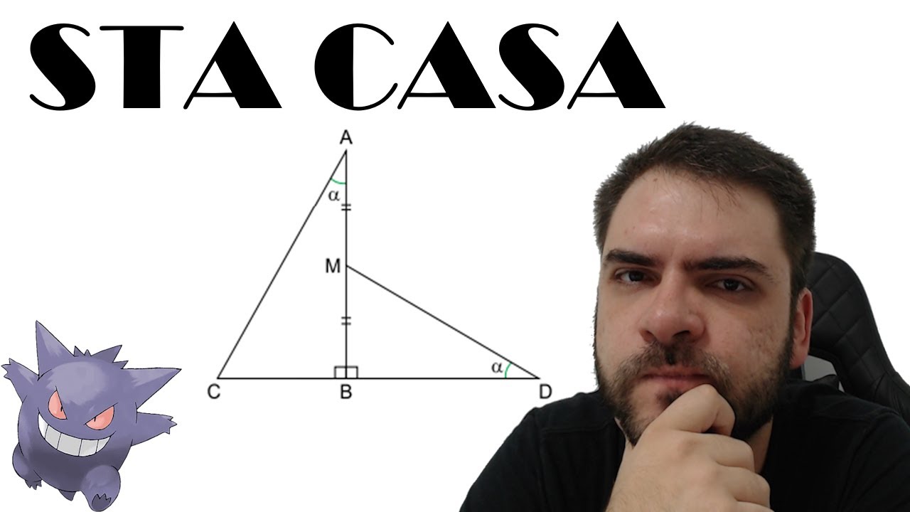 STA CASA/2023 A figura indica triângulos retângulos CBA e MBD. Os pontos A, M e B são colineares