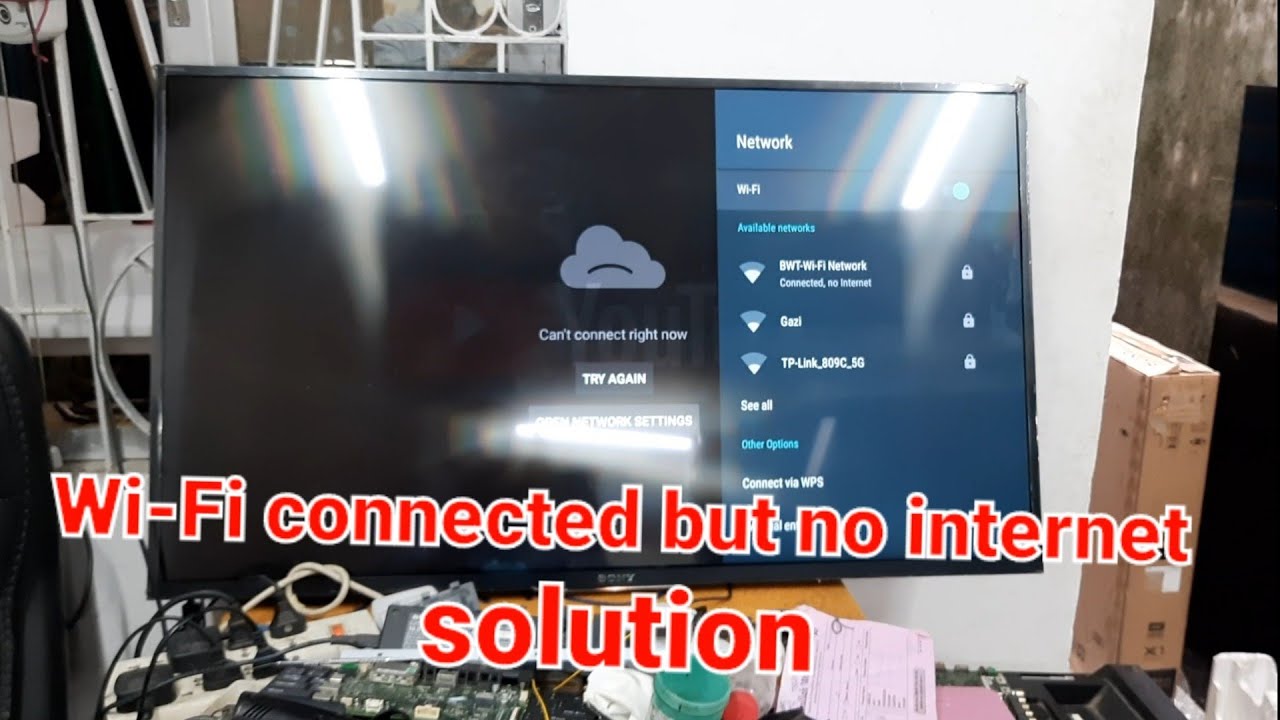 Wi-Fi подключен, интернета нет, решение Bangla.sony Bravia