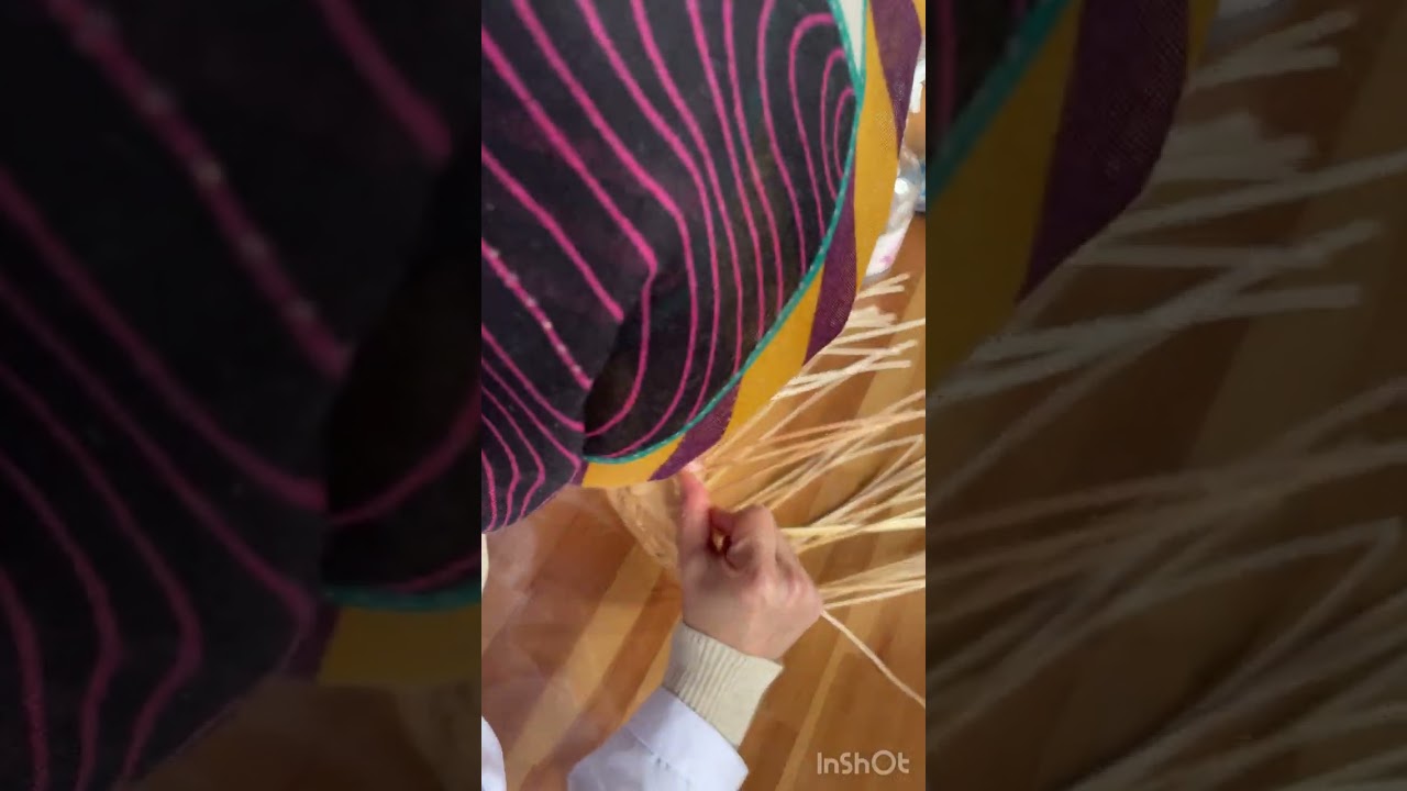 Rattan sepet örme çubuk ekleme 