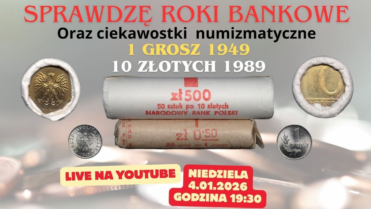 Sprawdzę rolki menniczych monet  i pokarzę ciekawostki numizmatyczne