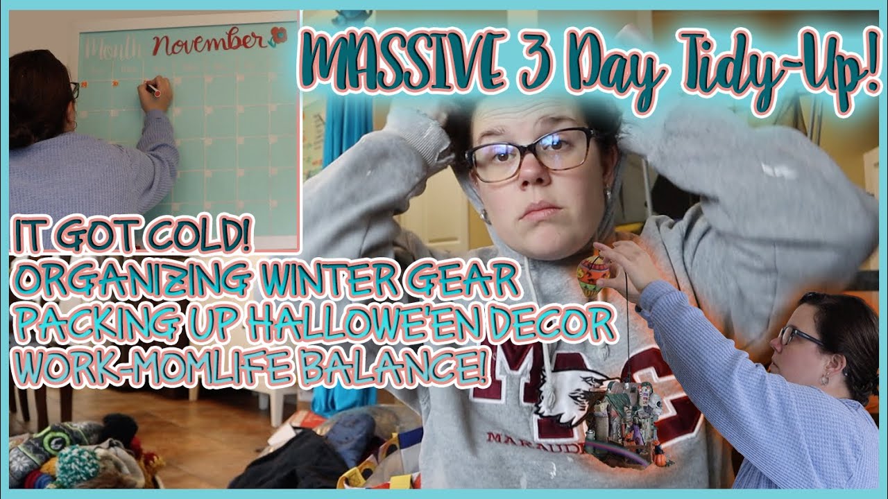*NEW* HUGE Autumnal Clean Up! // We're Packing Up Halloween Decor & Getting Our Winter Gear Ready!//