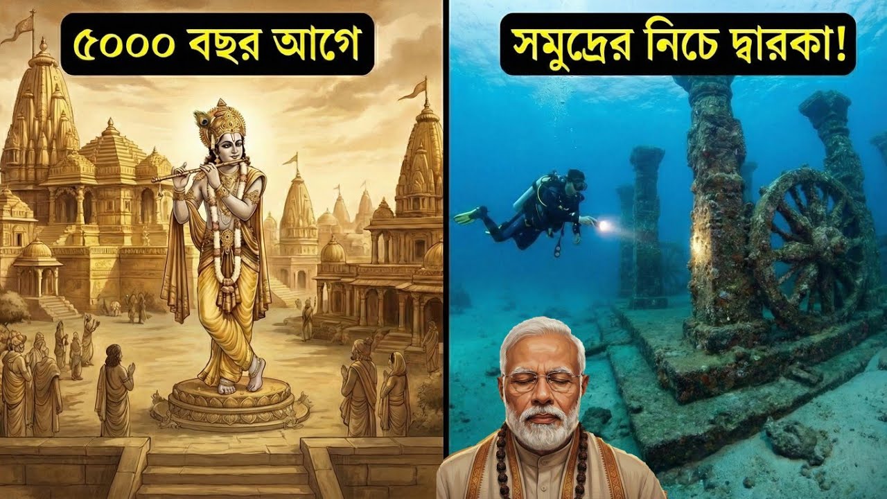 সমুদ্রের নিচে শ্রীকৃষ্ণের হারানো নগরী! | দ্বারকা|Underwater Discovery of Lord Krishna’s Lost City!