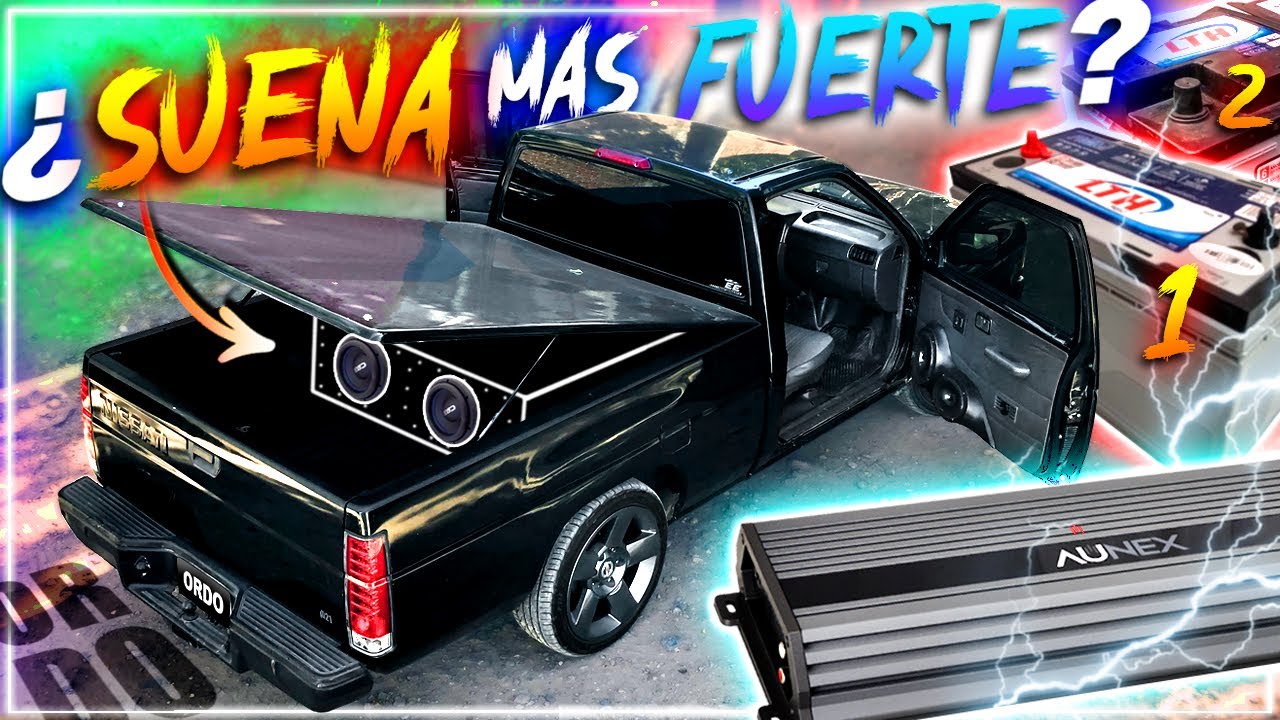CAR AUDIO | 2 Nuevas BATERIAS AGM y AMPLIFICADOR en EQUIPO de SONIDO de PICKUP D21 | Mini Truck