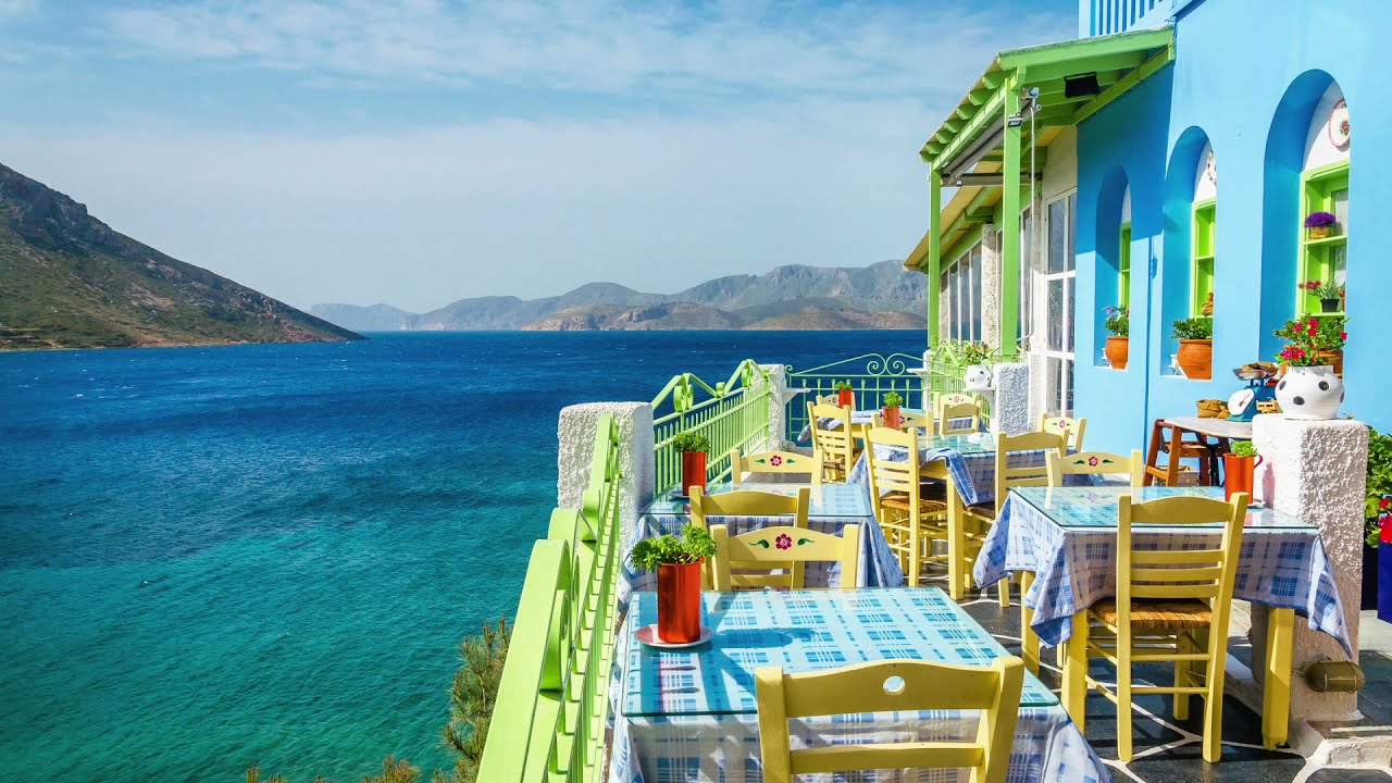 Vacation Restaurant Ambience with Ocean View | Relaxing Nature Ambience | Beach View Dining