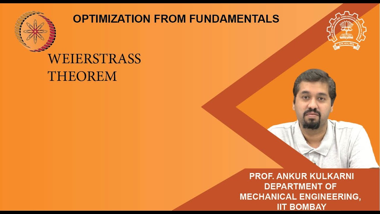 Lecture 3A : Weierstrass theorem