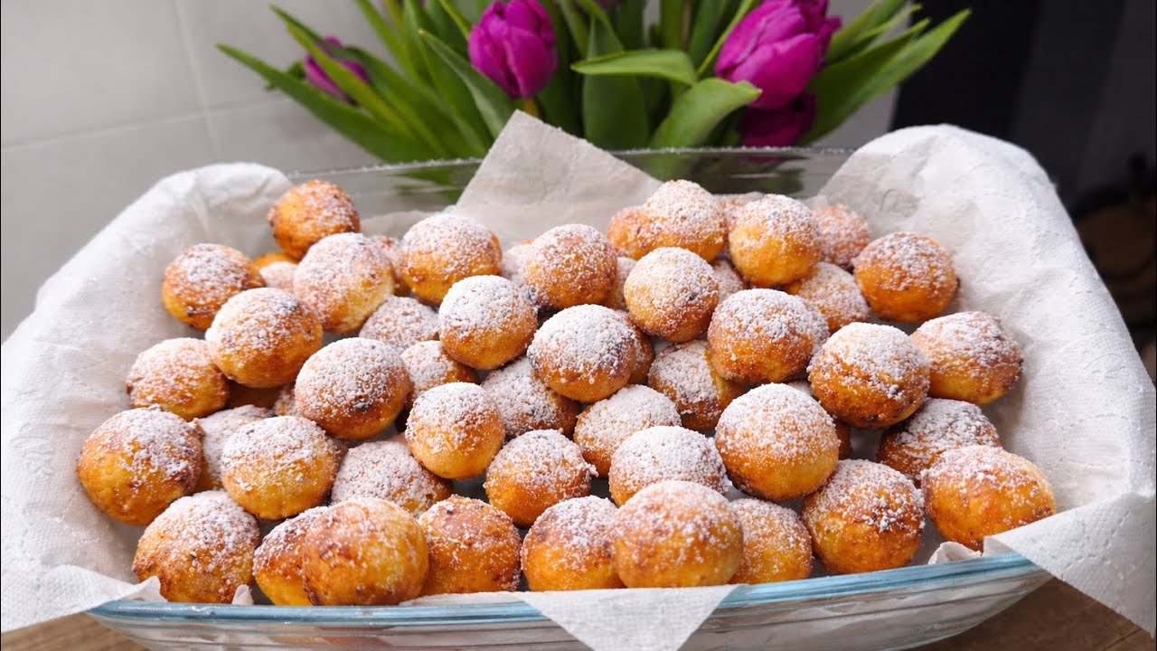 Творожные пончики, которые ТАЮТ во рту! Быстро и очень вкусно 🍩