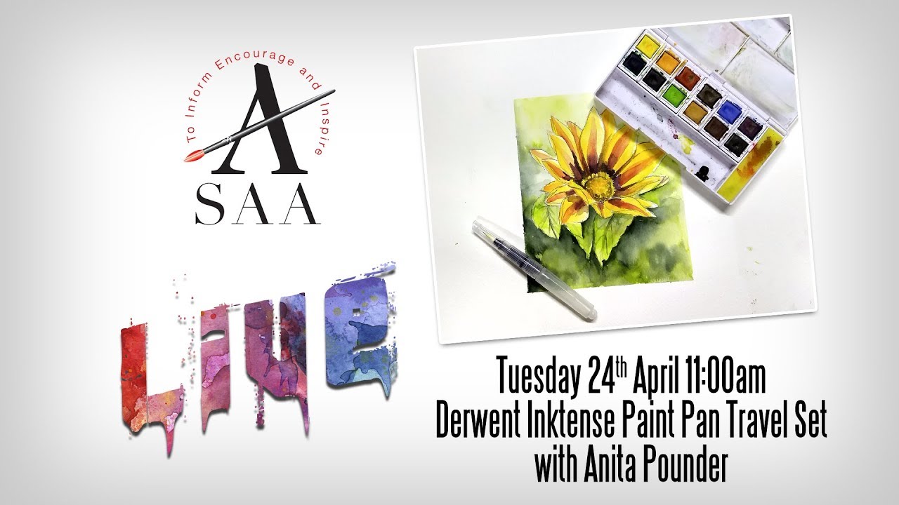 SAA LIVE - Inktense Paint Pan Travel Set with Anita Pounder