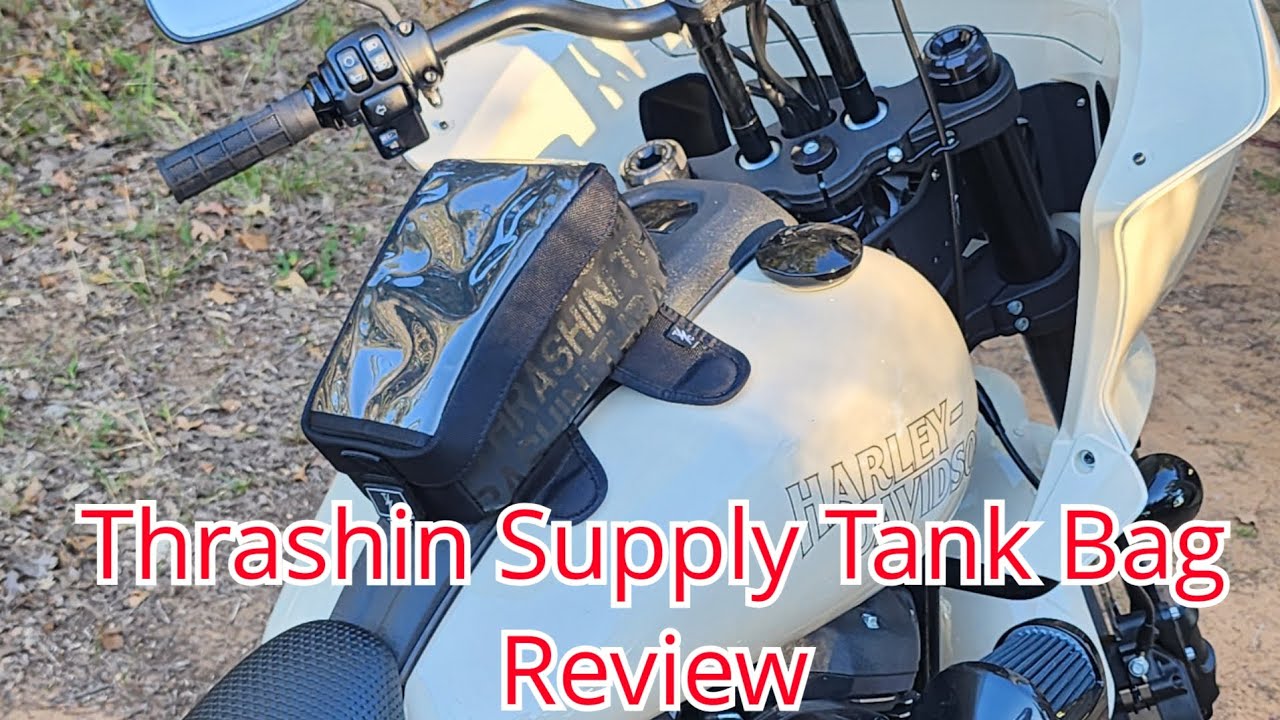 Thrashin Supply Tank Bag Review . #harleys #thrashinsupply