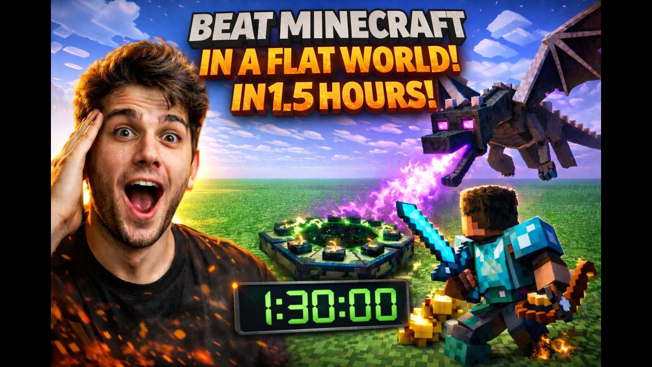 I Beat Minecraft Flat World in 1.5 Hours… AND IT WAS INSANE PART1