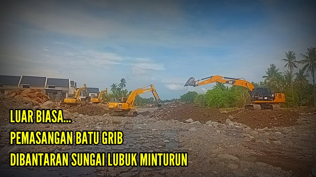 Sungai Lubuk Minturun di Pasangi Batu Grib