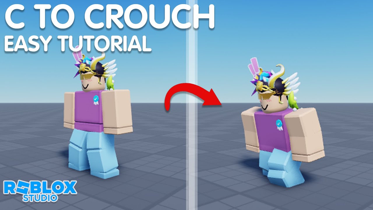 Как создать систему приседания с помощью клавиши C в Roblox Studio | Учебник по скриптингу в Roblox