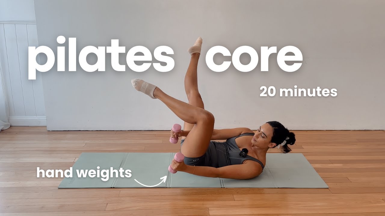 20 MIN PILATES WORKOUT WEIGHTS & CORE (Intermediate)