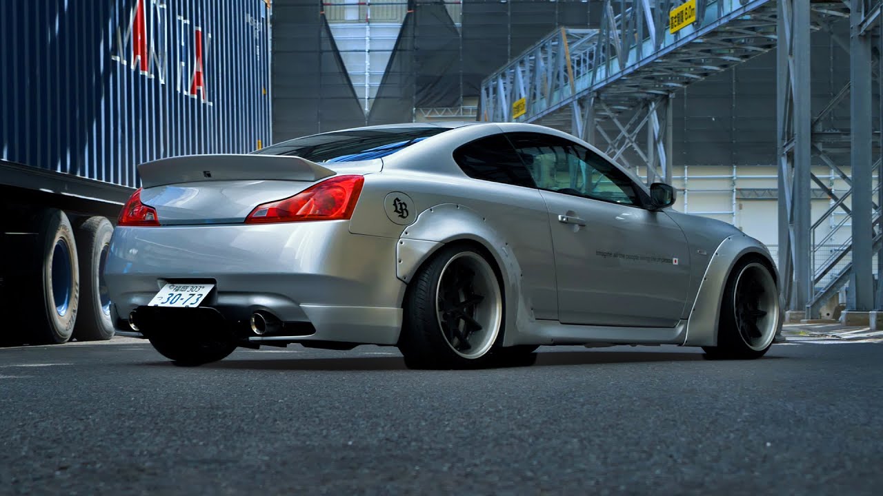 Liberty Walk Infiniti G37 Skyline Coupe CKV36 City Cruise | 4K