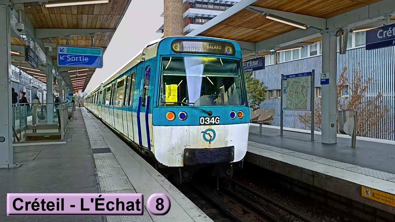 Кретей — Л’Эша | линия 8 : Парижский метрополитен ( RATP MF77 )