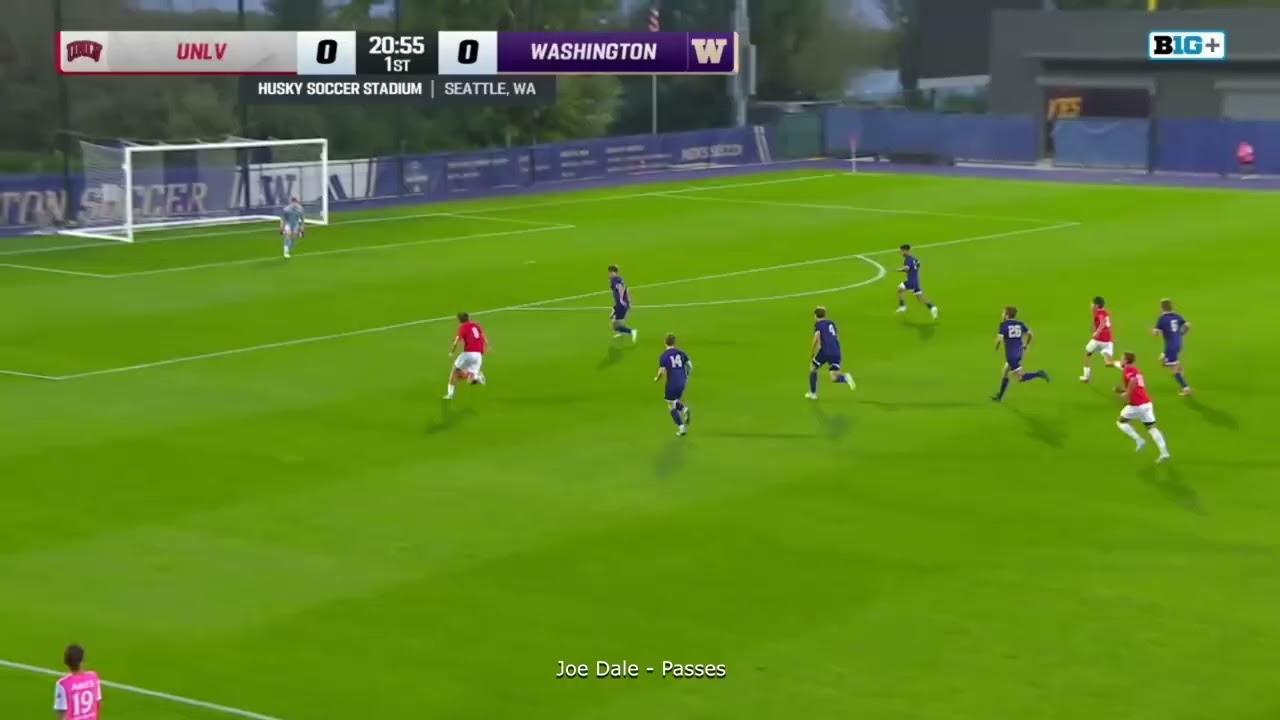 Joe Dale 2025 NCAA Soccer Highlights (Washington)