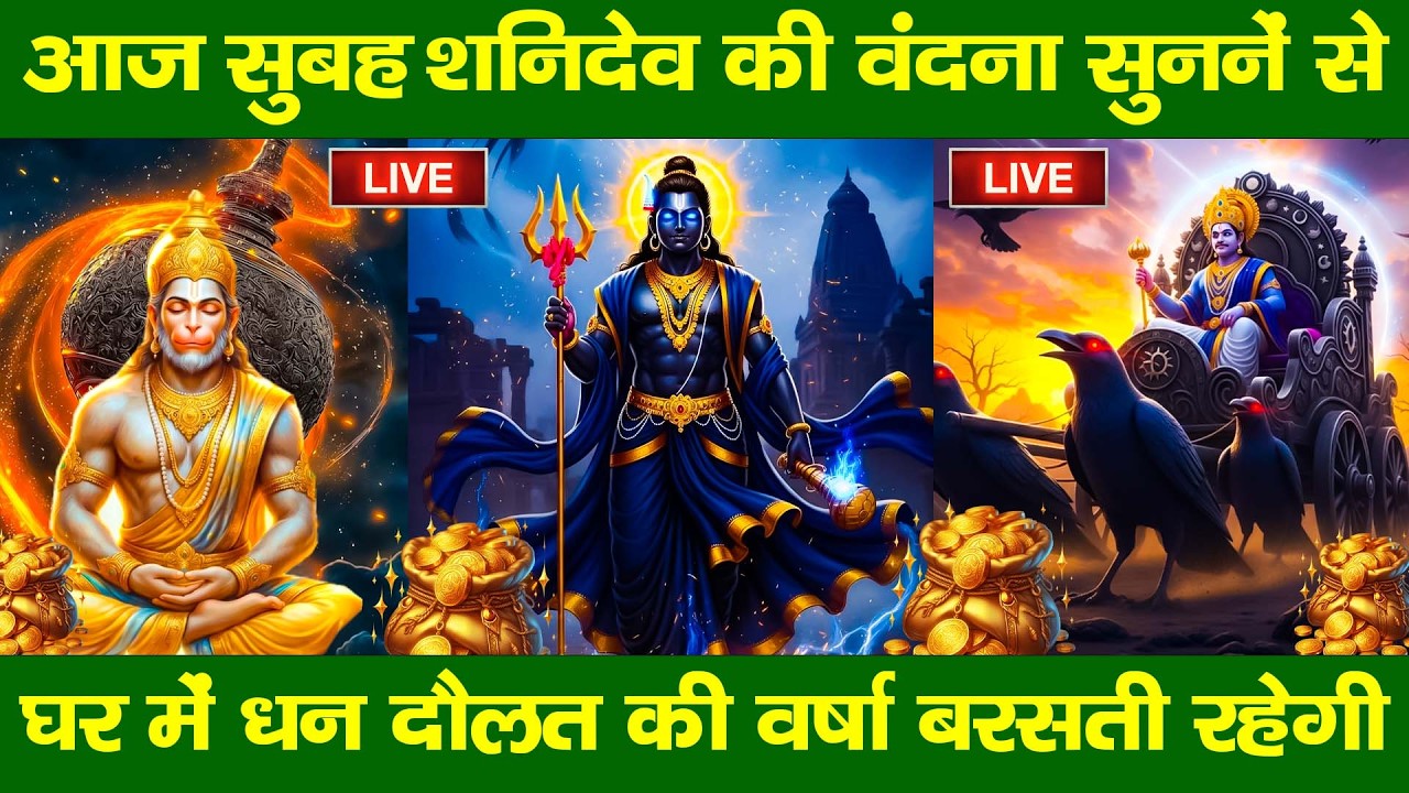 LIVE :शनिवार भक्त्ति -आज सुबह इस वंदना को सुनने से शनिदेव जी प्रसन्न होकर सभी मनोकामनापूर्ण करते है