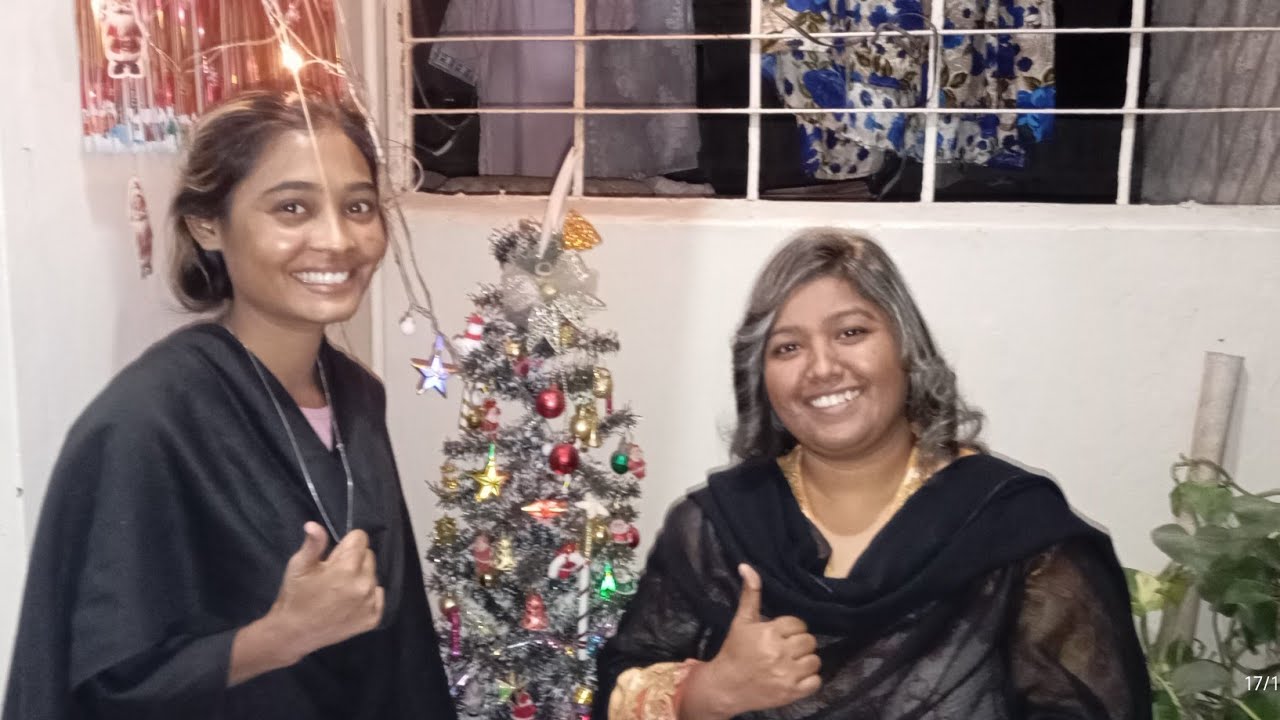 Pomi Raj ki nand ko kis sticking Christmas work || done by me ||Ayeshastylevlog 