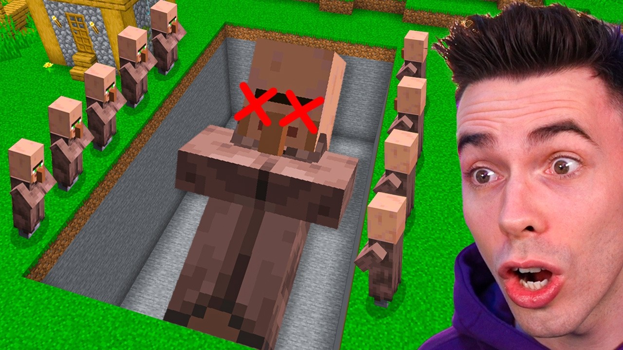 Znalazłem ZAKOPANEGO OGROMNEGO VILLAGERA w DZIURZE w Minecraft!