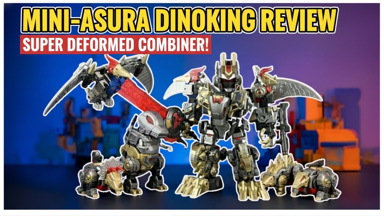 Steel Kiddy Party JGM-SKP02 Mini-Asura Dinoking Combiner Review | SD Dinobots