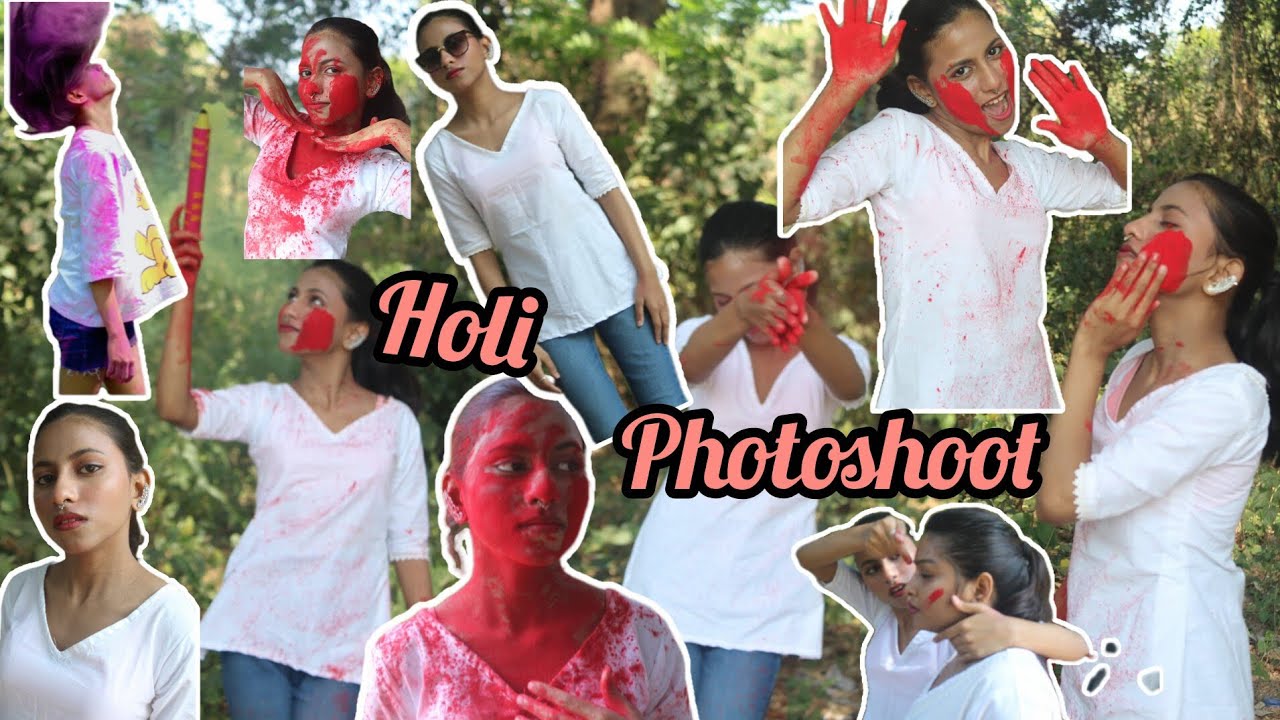 Asthetic holi photoshoot 🤍😭✨
