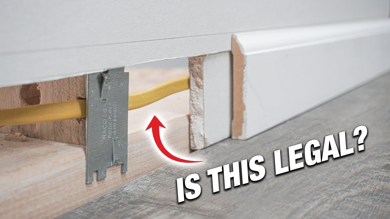 How To RUN And HIDE Electrical Cable Behind Baseboard Without Doing Drywall Repair Work! DIY