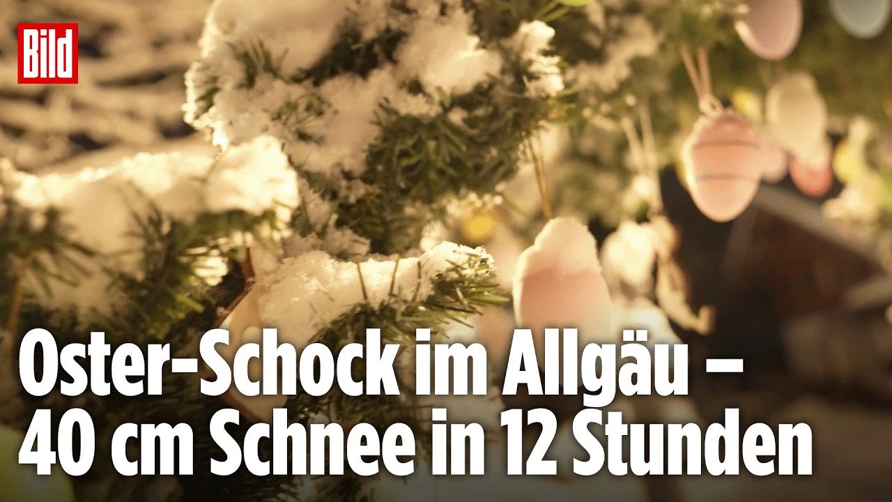 40 CM NEUSCHNEE: Autos im Allg&auml;u eingeschneit - Urlauber unter Schock
