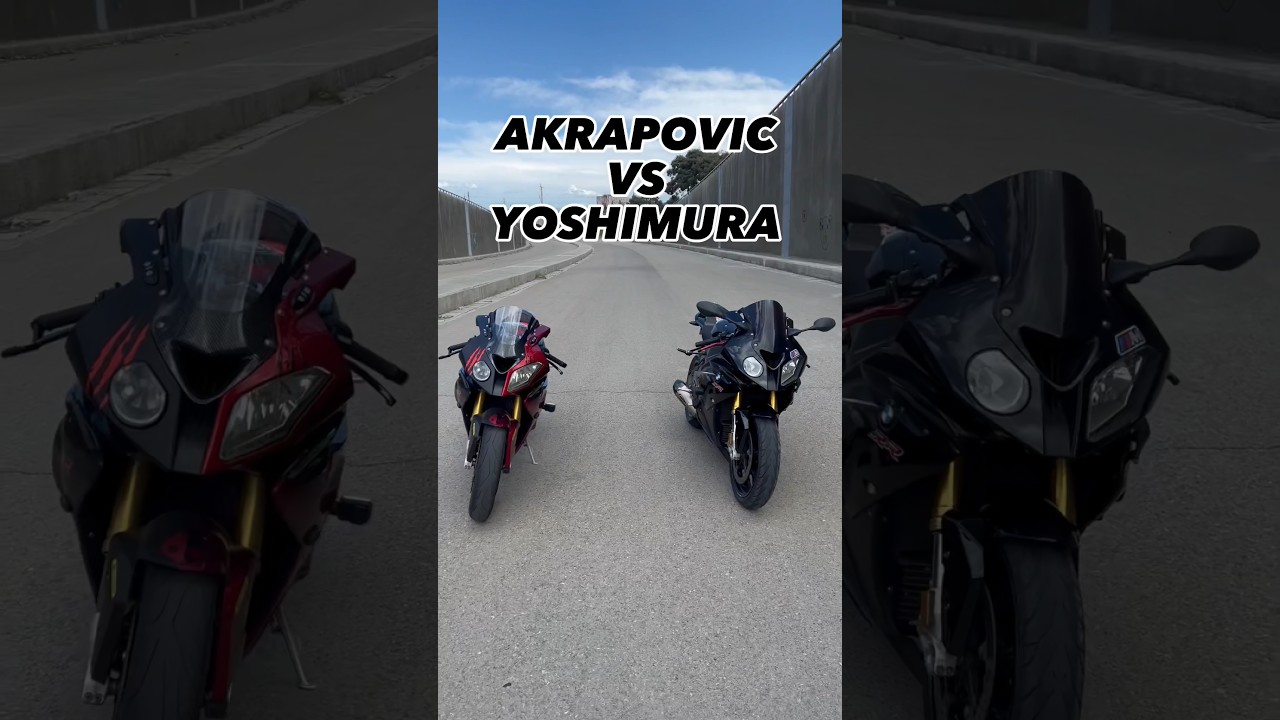 Exhaust battle AKRAPOVIC VS YOSHIMURA | which one sounds better? #ytshorts #bmws1000rr #exhaust