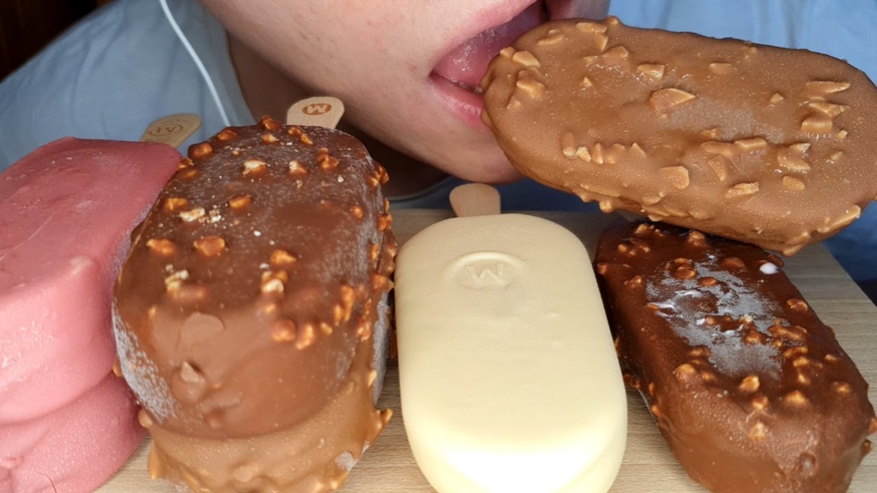 ASMR MAGNUM ICE CREAM CHOCOLATE MUKBANG EATING SOUNDS