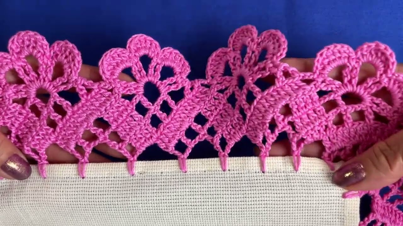 👀BORDO GRANDE PARA MANTELES🙋‍♀️PUNTILLAS FACILES 453