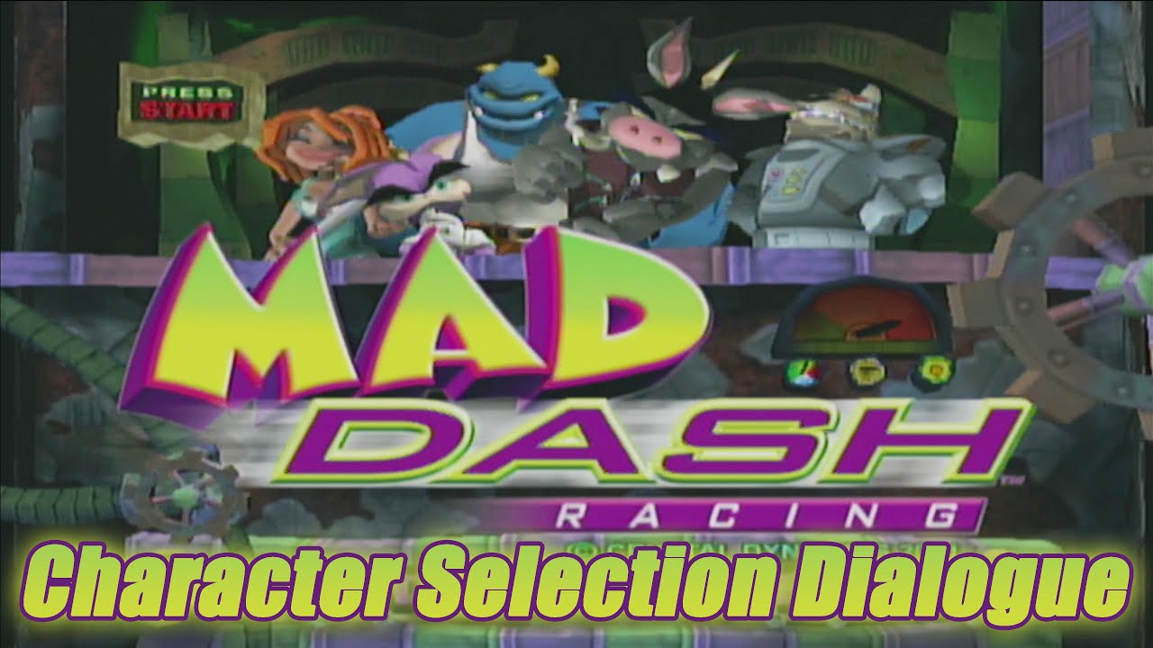Mad Dash Racing Character Selection Lines