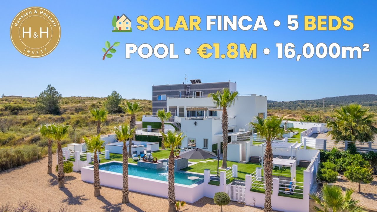 Off-Grid Luxury Finca | 5 Beds, Solar, Pool, Nature Views – Near Orihuela, Costa Blanca