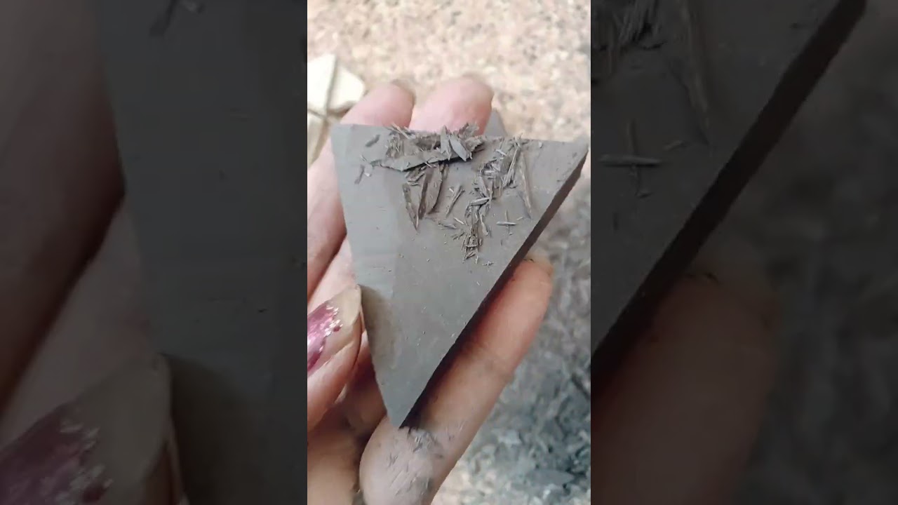 Deep Black 🖤 Triangle and White broken Cleaning video earthy 🤤 crunchy 👌 Scraping 😋 Satisfying 🤤💕💕